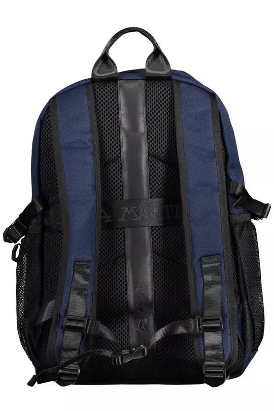 La Martina Blue Polyester Men Backpack - ACCEXO