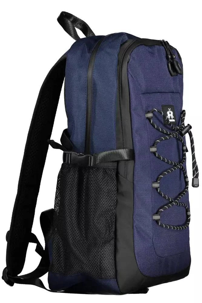 La Martina Blue Polyester Men Backpack - ACCEXO