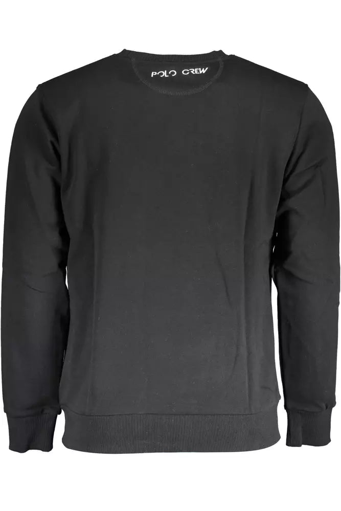 La Martina Black Cotton Men Sweater - ACCEXO