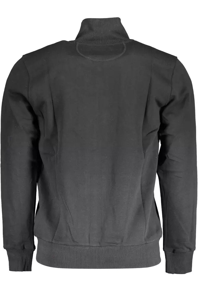 La Martina Black Cotton Men Sweater - ACCEXO