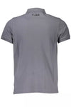 Cavalli Class Sleek Gray Cotton Polo with Classic Print