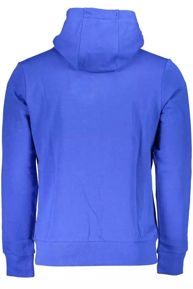 La Martina Chic Blue Embroidered Hooded Sweatshirt - ACCEXO