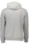 Napapijri Chic Gray Hooded Sweatshirt with Logo Detail