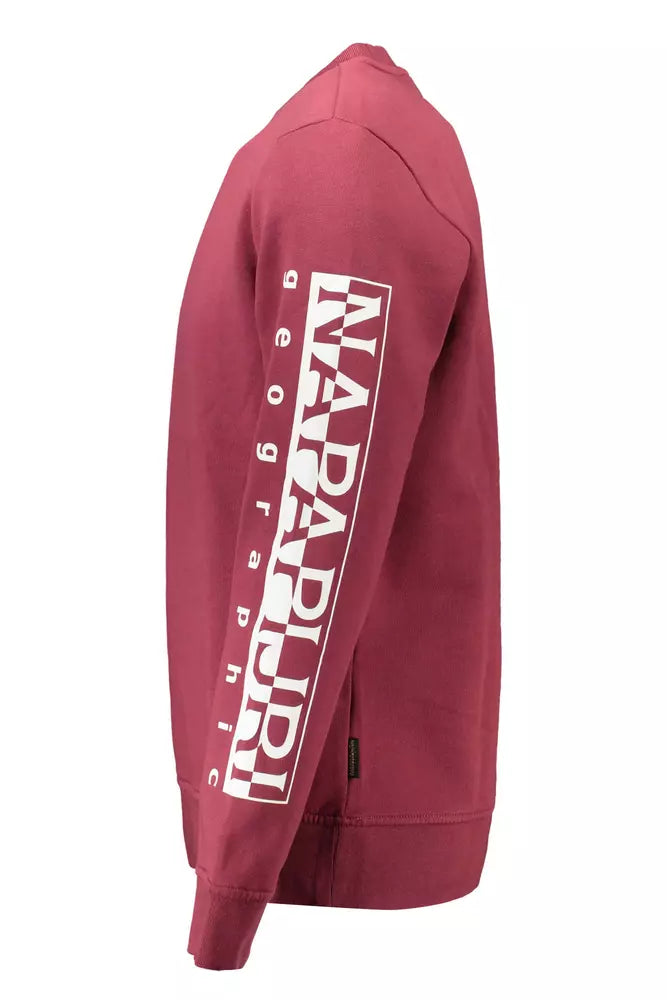 Napapijri Red Cotton Men Sweater - XXL