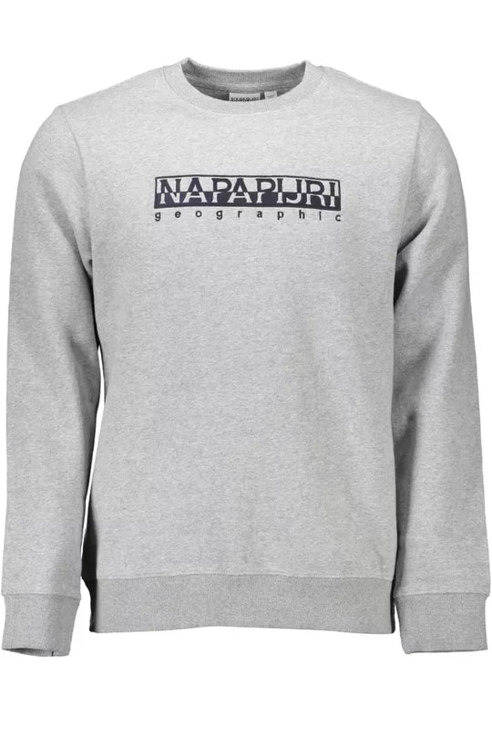 Napapijri Gray Cotton Men Sweater - XXL