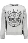 Plein Sport Sleek Gray Long-Sleeved Sweatshirt