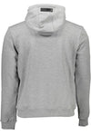 Plein Sport Sleek Gray Long-Sleeved Hooded Sweatshirt