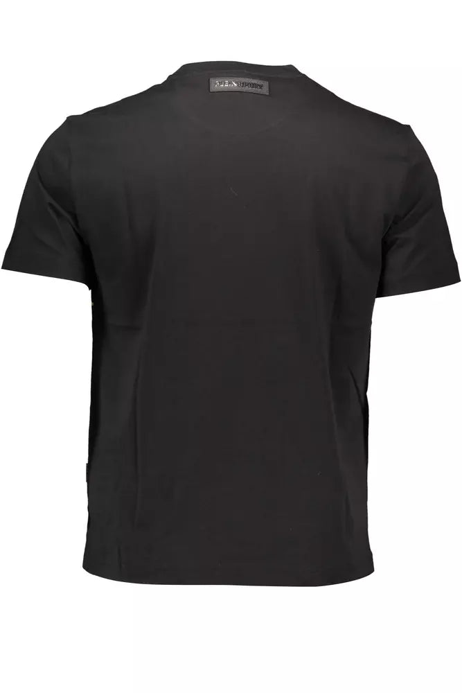 Plein Sport Black Cotton Men T-Shirt - ACCEXO