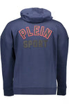 Plein Sport Chic Blue Hooded Sweatshirt with Contrasting Details