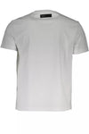 Plein Sport White V-Neck Logo Tee with Print Detail