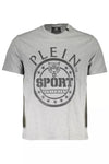 Plein Sport Gray Cotton Men T-Shirt