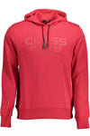 Cavalli Class Pink Cotton Hooded Sweatshirt with Logo Print