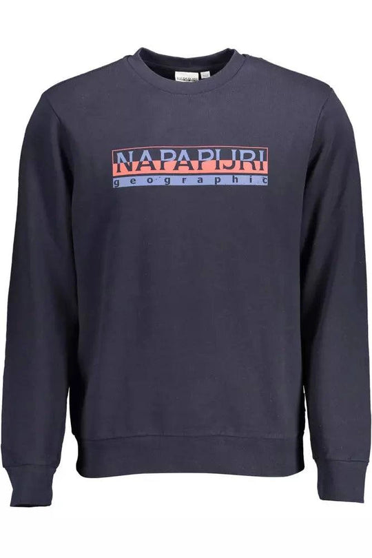 Napapijri Blue Cotton Men Sweater - XXL