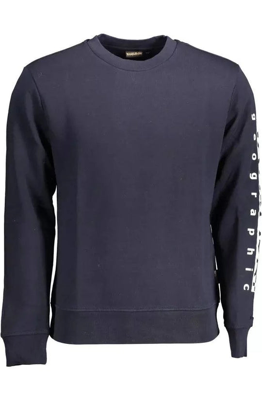 Napapijri Blue Cotton Men Sweater - XXL