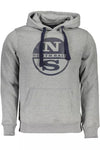 North Sails Elegant Gray Hooded Sweatshirt with Logo