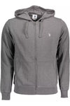 U.S. POLO ASSN. Chic Gray Embroidered Zip Hoodie