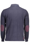 U.S. POLO ASSN. Classic Long-Sleeved Blue Polo with Elbow Patches