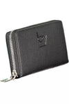 BYBLOS Elegant Black Polyethylene Wallet with Zip Closure