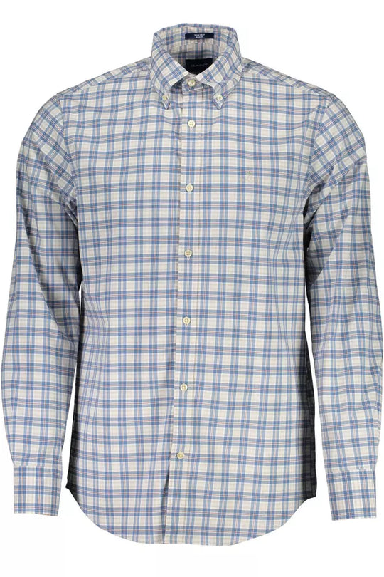 Gant Blue Cotton Men Shirt