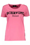 Scervino Street Pink Cotton Women T-Shirt