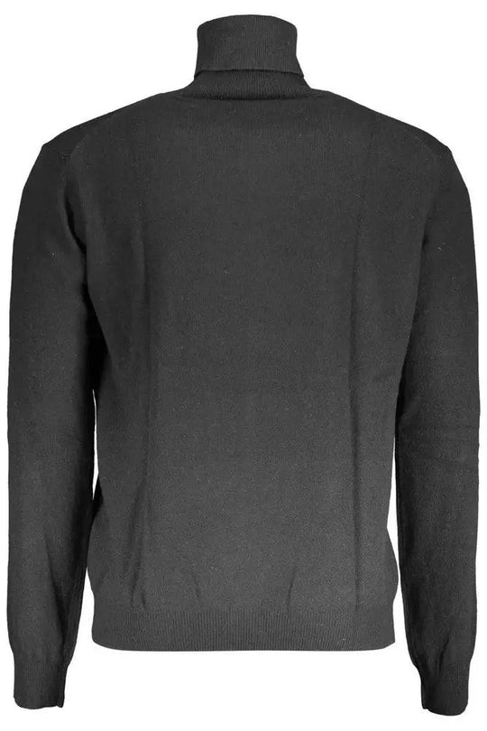 La Martina Black Wool Men Sweater