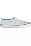 Vans Chic Light Blue Sporty Sneakers with Logo Accent