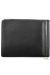 La Martina Sleek Black Leather Money Clip Wallet