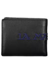 La Martina Elegant Two-Compartment Black Leather Wallet