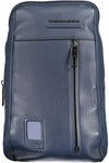 Piquadro Sleek Blue Leather Shoulder Laptop Bag