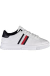 Tommy Hilfiger Elevated White Leather Sneakers with Logo