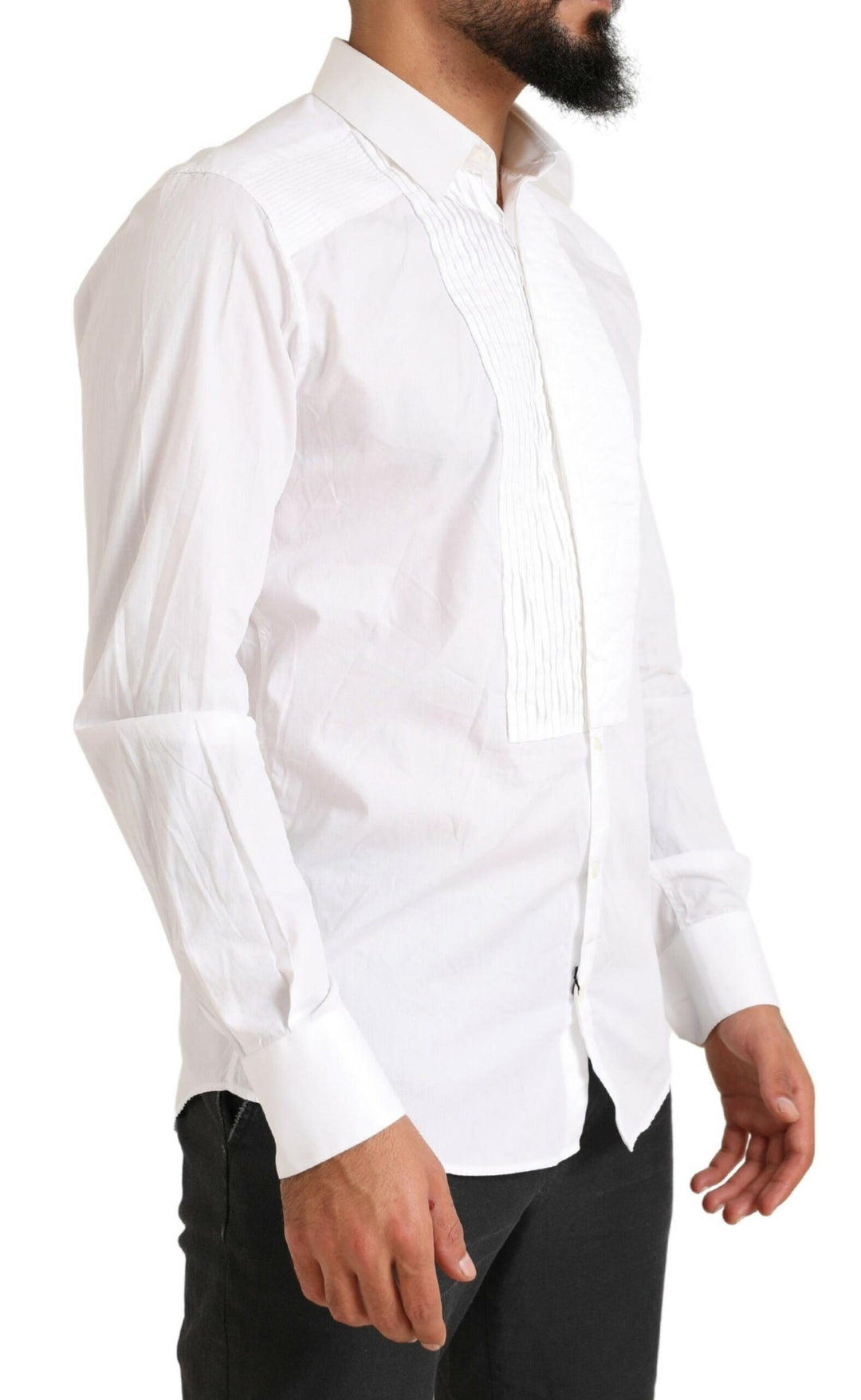 Dolce & Gabbana Elegant White Slim Fit Cotton Dress Shirt