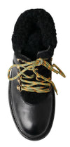 Dolce & Gabbana Elegant Shearling Style Men's Leather Boots