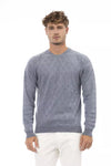 Alpha Studio Light Blue Viscose Men Sweater