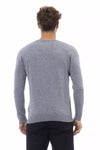 Alpha Studio Light Blue Viscose Men Sweater