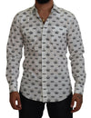 Dolce & Gabbana Slim Fit Crown Print Dress Shirt