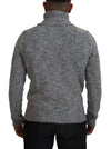 Dolce & Gabbana Elegant Gray Wool-Blend Turtleneck Sweater