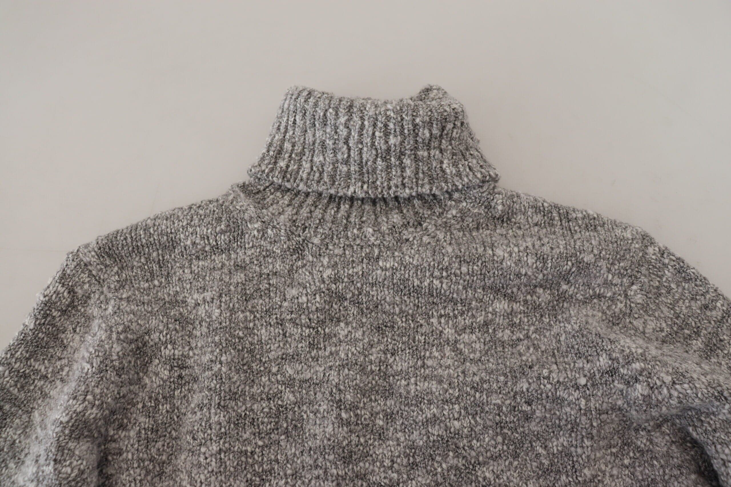 Dolce & Gabbana Elegant Gray Wool-Blend Turtleneck Sweater - ACCEXO