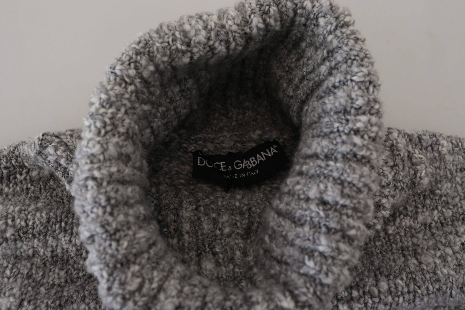 Dolce & Gabbana Elegant Gray Wool-Blend Turtleneck Sweater - ACCEXO