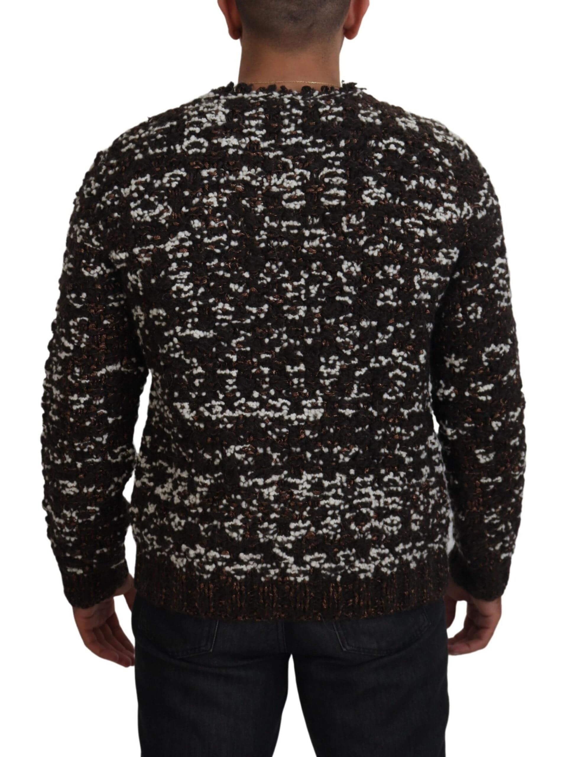 Dolce & Gabbana Elegant Bronze Knit Pullover Sweater - ACCEXO