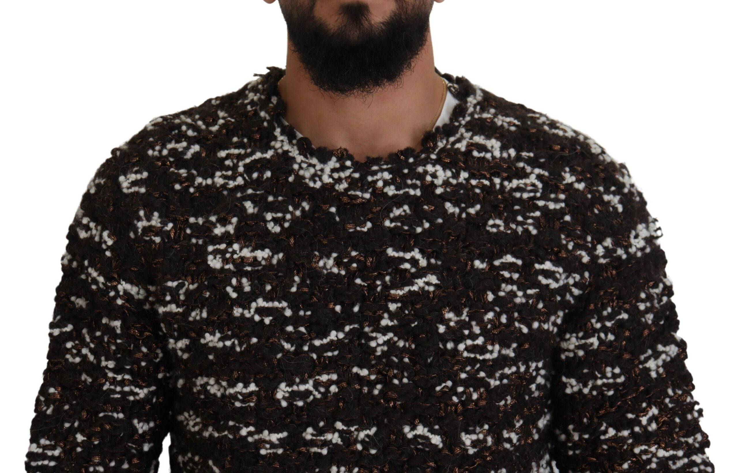 Dolce & Gabbana Elegant Bronze Knit Pullover Sweater - ACCEXO