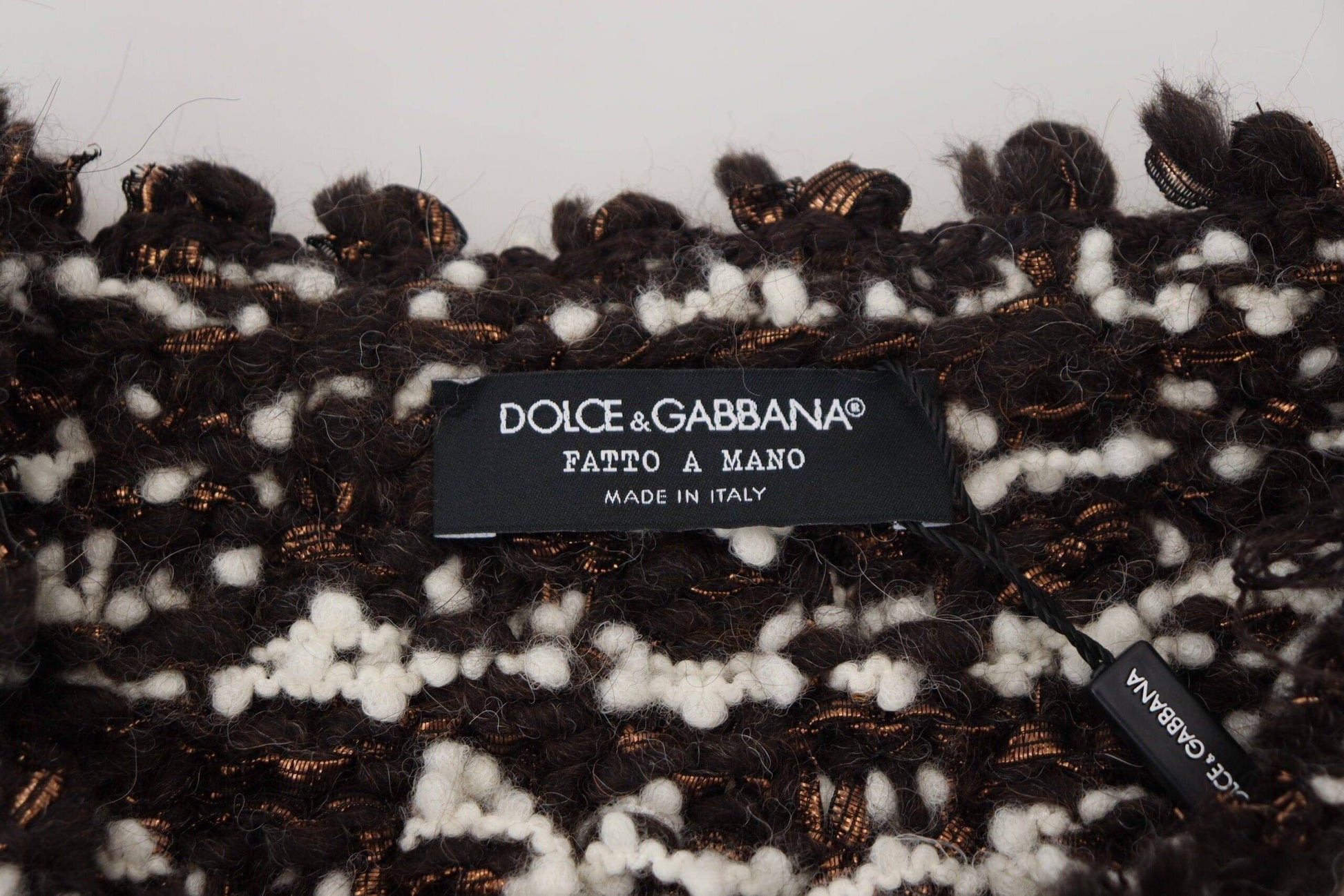 Dolce & Gabbana Elegant Bronze Knit Pullover Sweater - ACCEXO