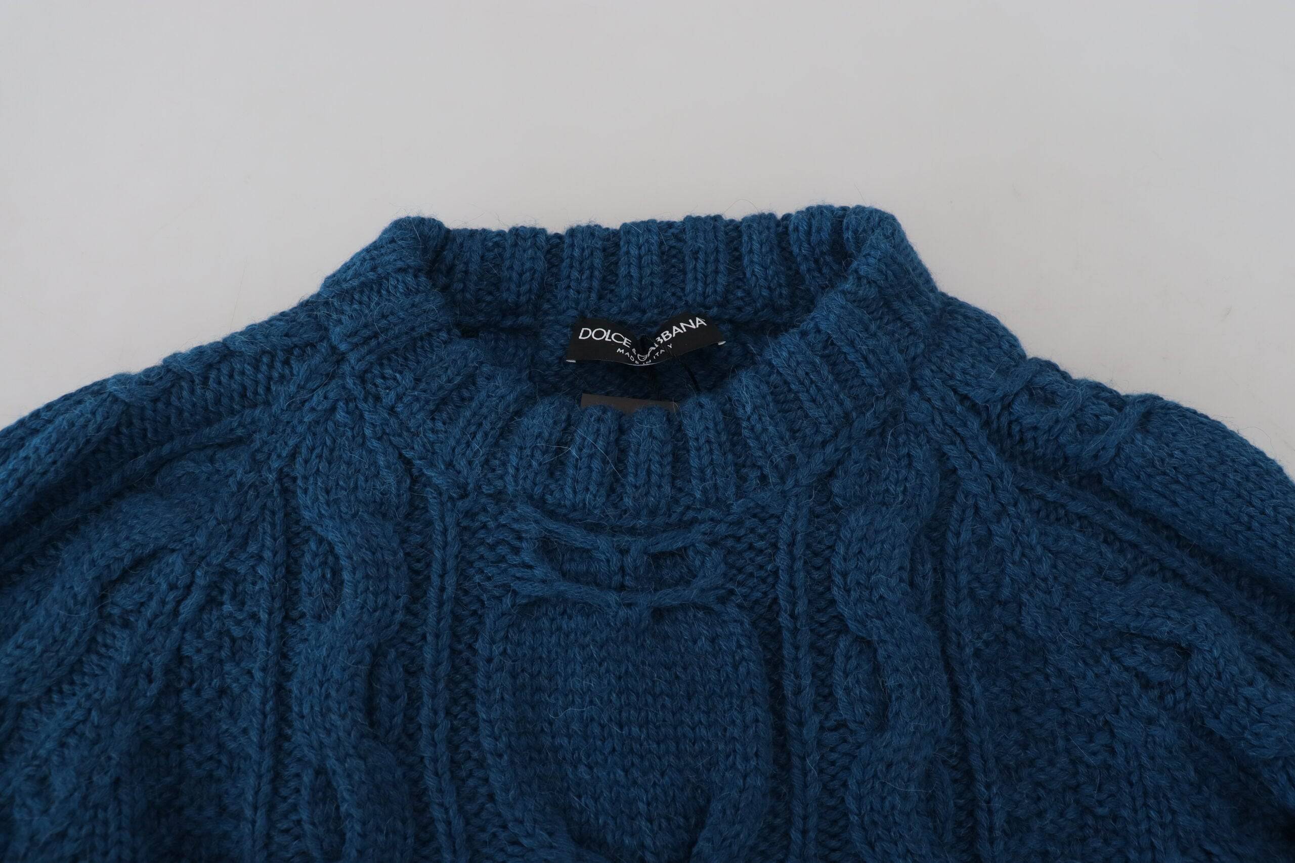 Dolce & Gabbana Elegant Blue Crewneck Sweater - ACCEXO