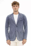 Distretto12 Blue Cotton Mens Blazer