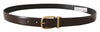 Dolce & Gabbana Elegant Dark Brown Leather Belt