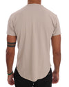 Daniele Alessandrini Beige Cotton Blend Crew Neck Tee