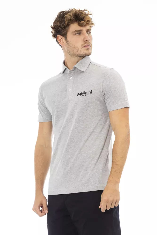 Baldinini Trend Gray Cotton Men Polo Shirt - ACCEXO