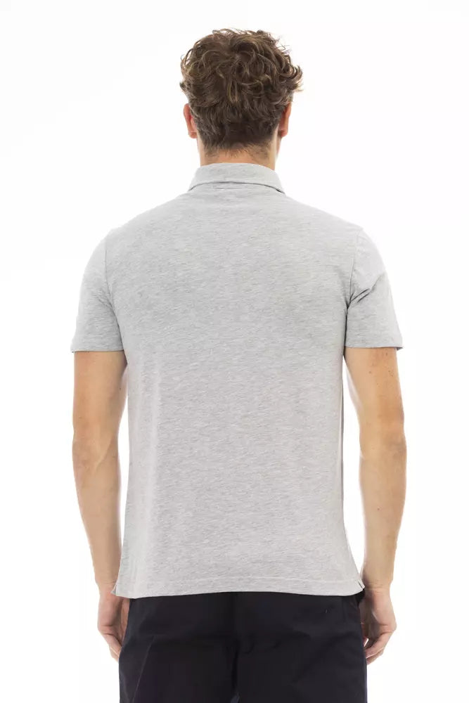 Baldinini Trend Gray Cotton Men Polo Shirt - ACCEXO