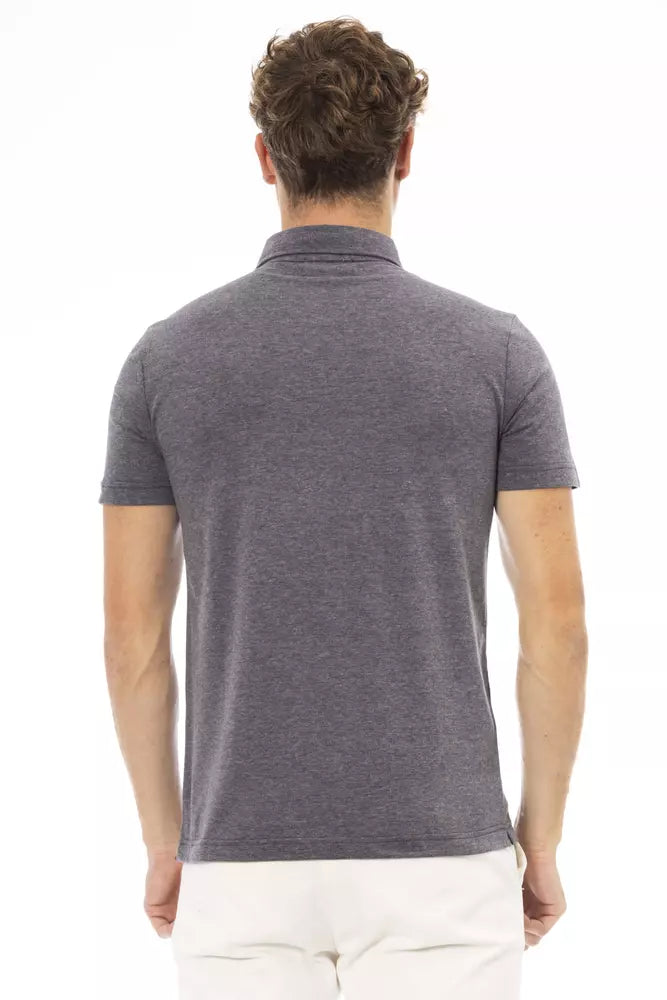 Baldinini Trend Gray Cotton Men Polo Shirt - ACCEXO