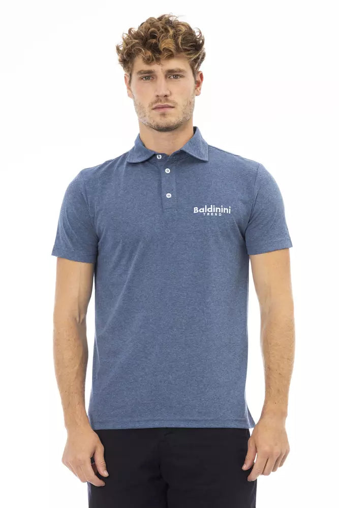 Baldinini Trend Blue Cotton Men Polo Shirt - ACCEXO