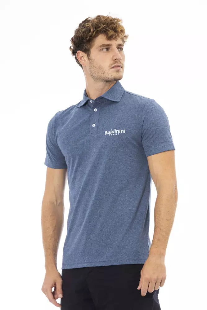 Baldinini Trend Blue Cotton Men Polo Shirt - ACCEXO